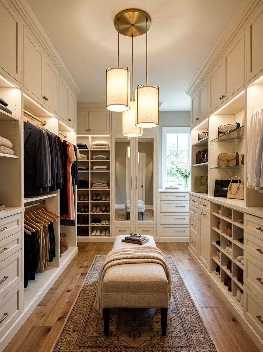 Pendant light for closet - 30 closet lighting ideas