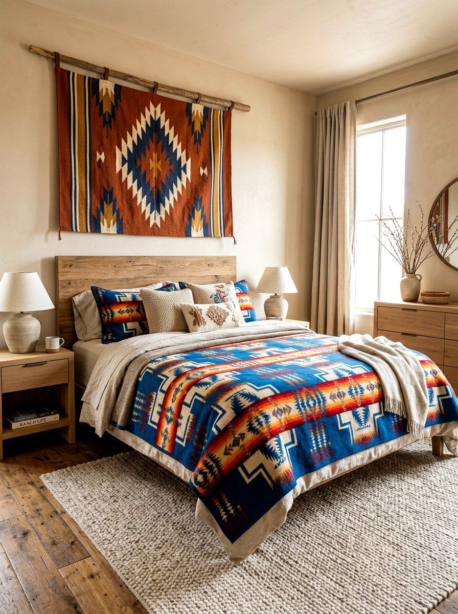Pendleton Wool Blanket Bedroom - 30 western bedroom ideas