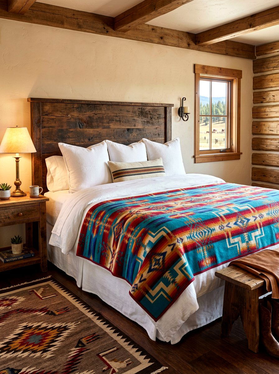 Pendleton Wool Blanket - 30 western home decor ideas
