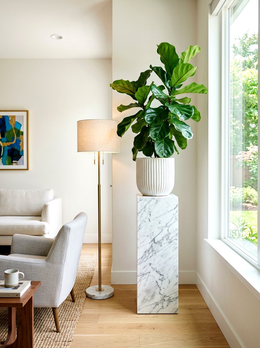 Penny Round Marble - 30 marble backsplash ideas