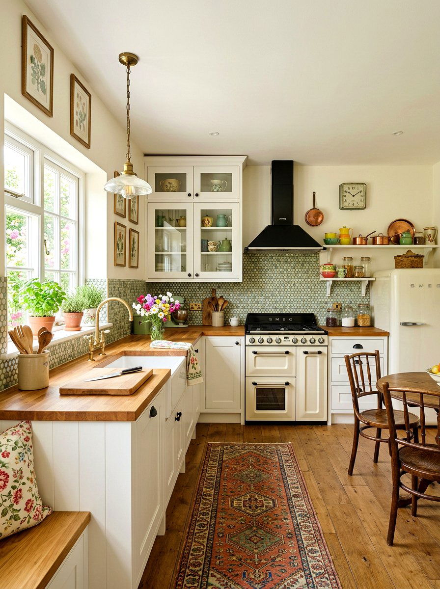 Penny Round Tile - 30 kitchen backsplash ideas