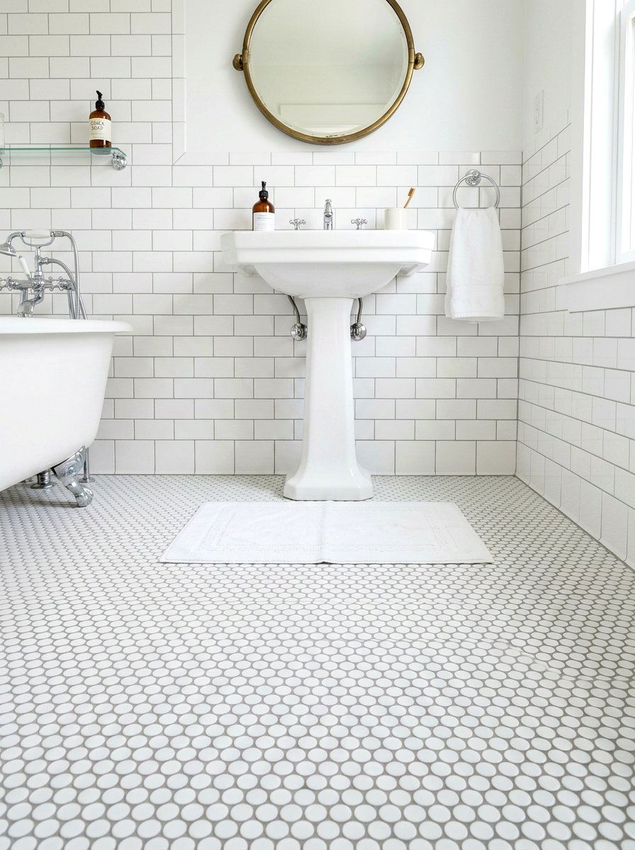 Penny Tile Bathroom Floor - 30 bathroom tile ideas