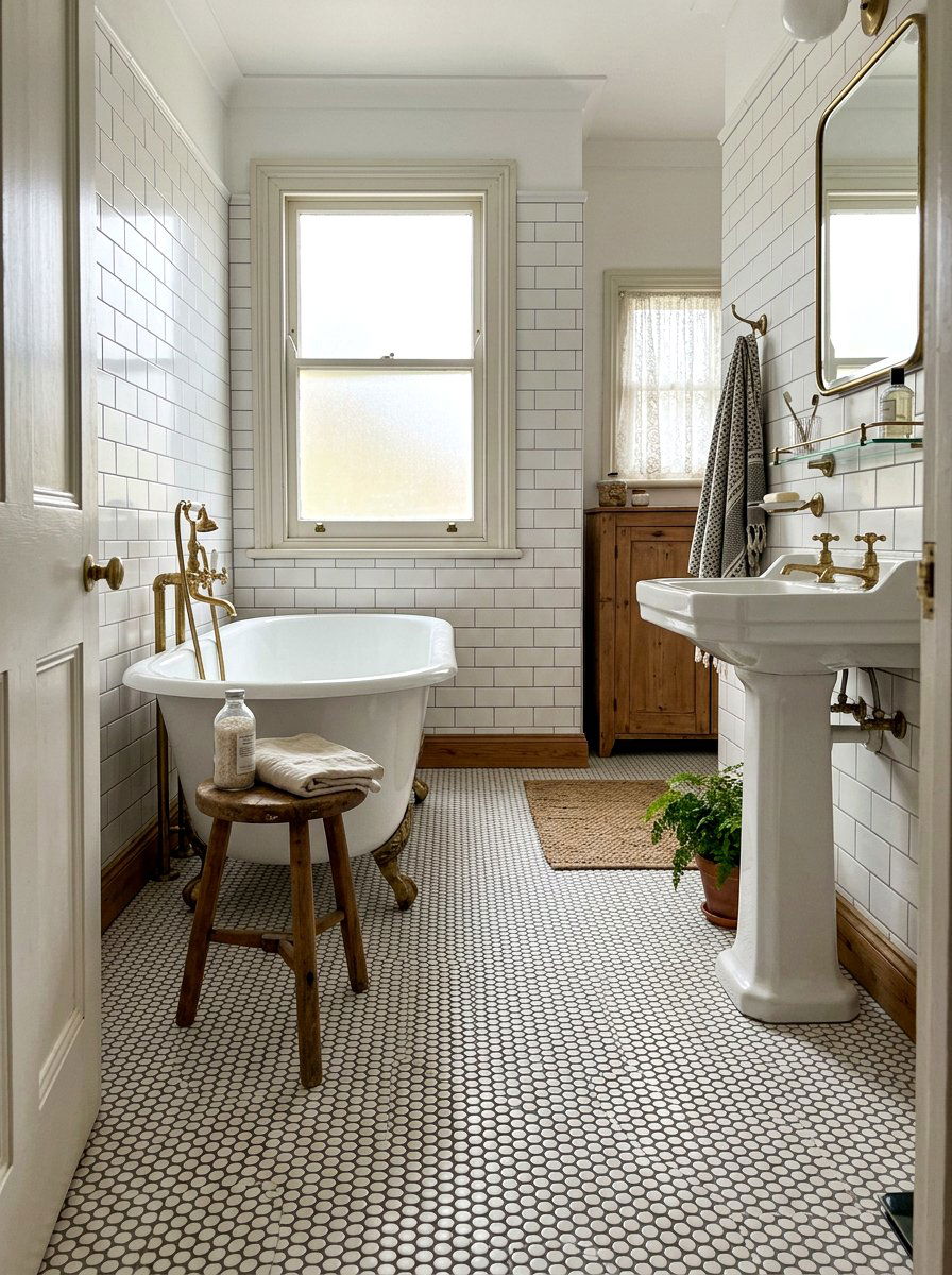 Penny Tile Floor - 30 tile floor pattern ideas