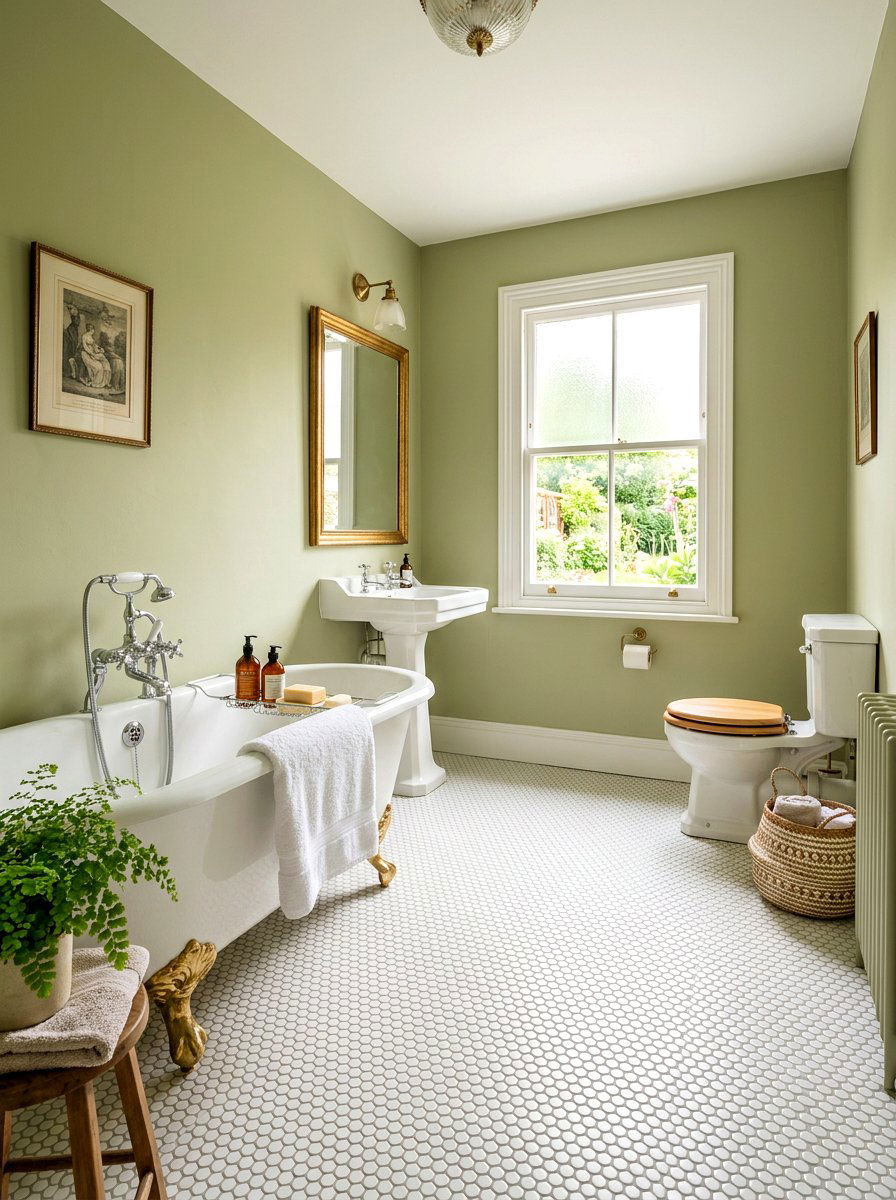 Penny Tile Light Grout - 30 light grout bathroom ideas