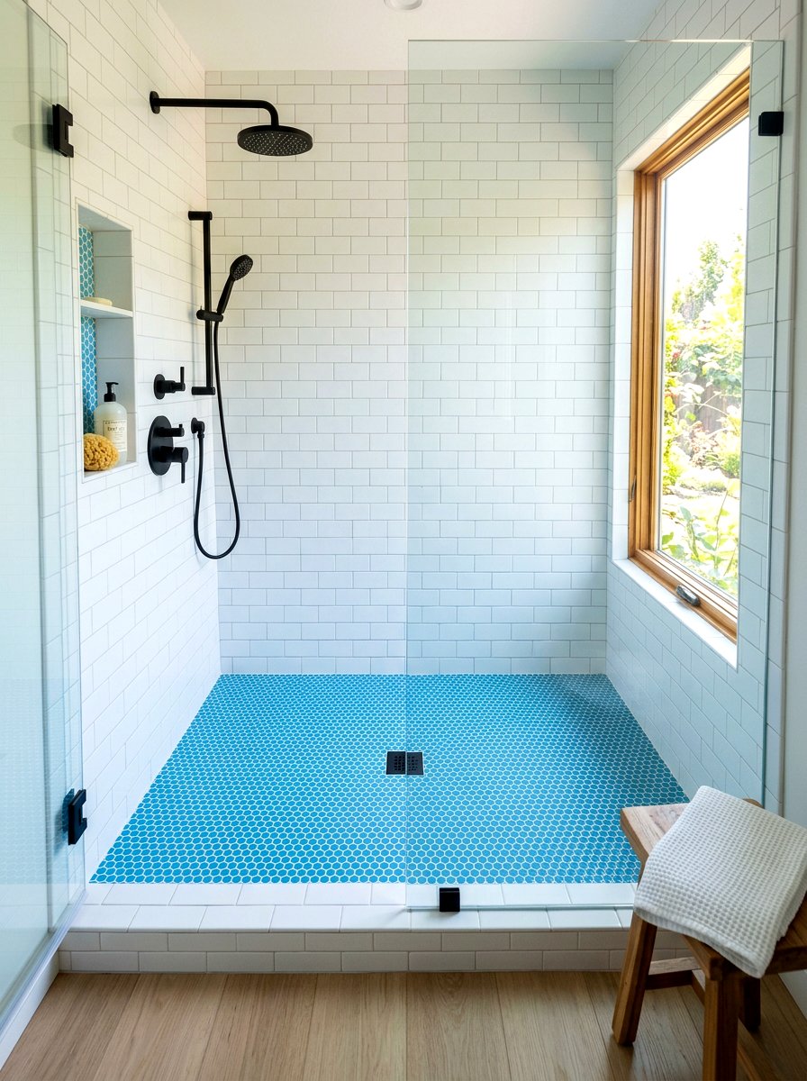 Penny Tile Shower Floor - 30 shower tile pattern ideas