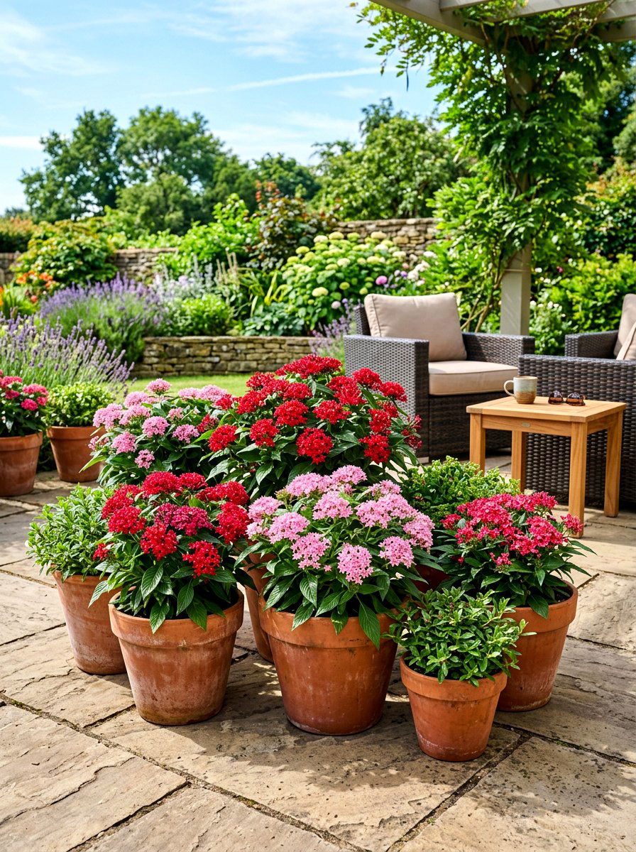 Pentas Container Garden - 30 butterfly garden ideas