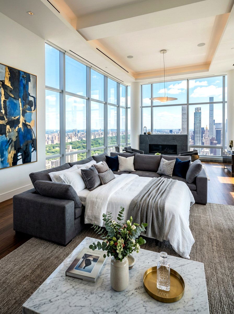 Penthouse Luxury Sofa Bed - 30 sofa bed luxury apartment ideas