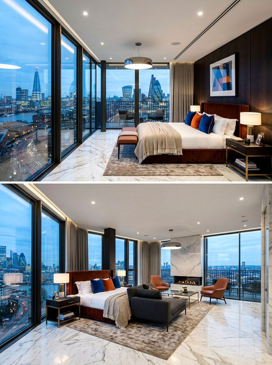 Penthouse Master Suite - 30 luxury master suite ideas