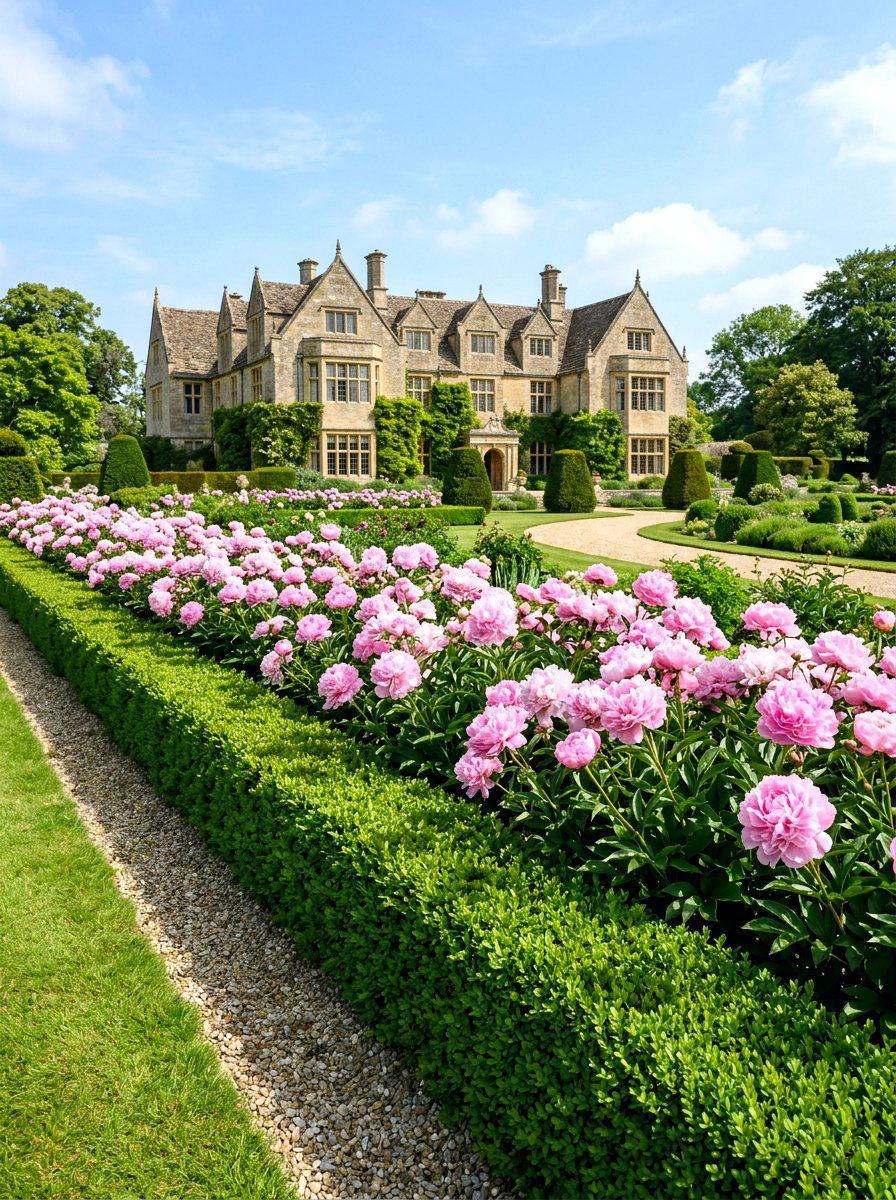 Peony And Boxwood Hedge - 30 peony garden ideas