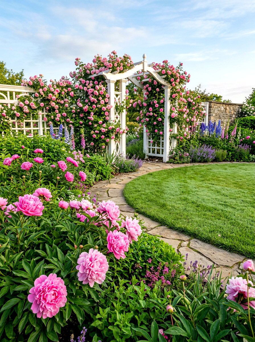 Peony And Rose Garden - 30 peony garden ideas