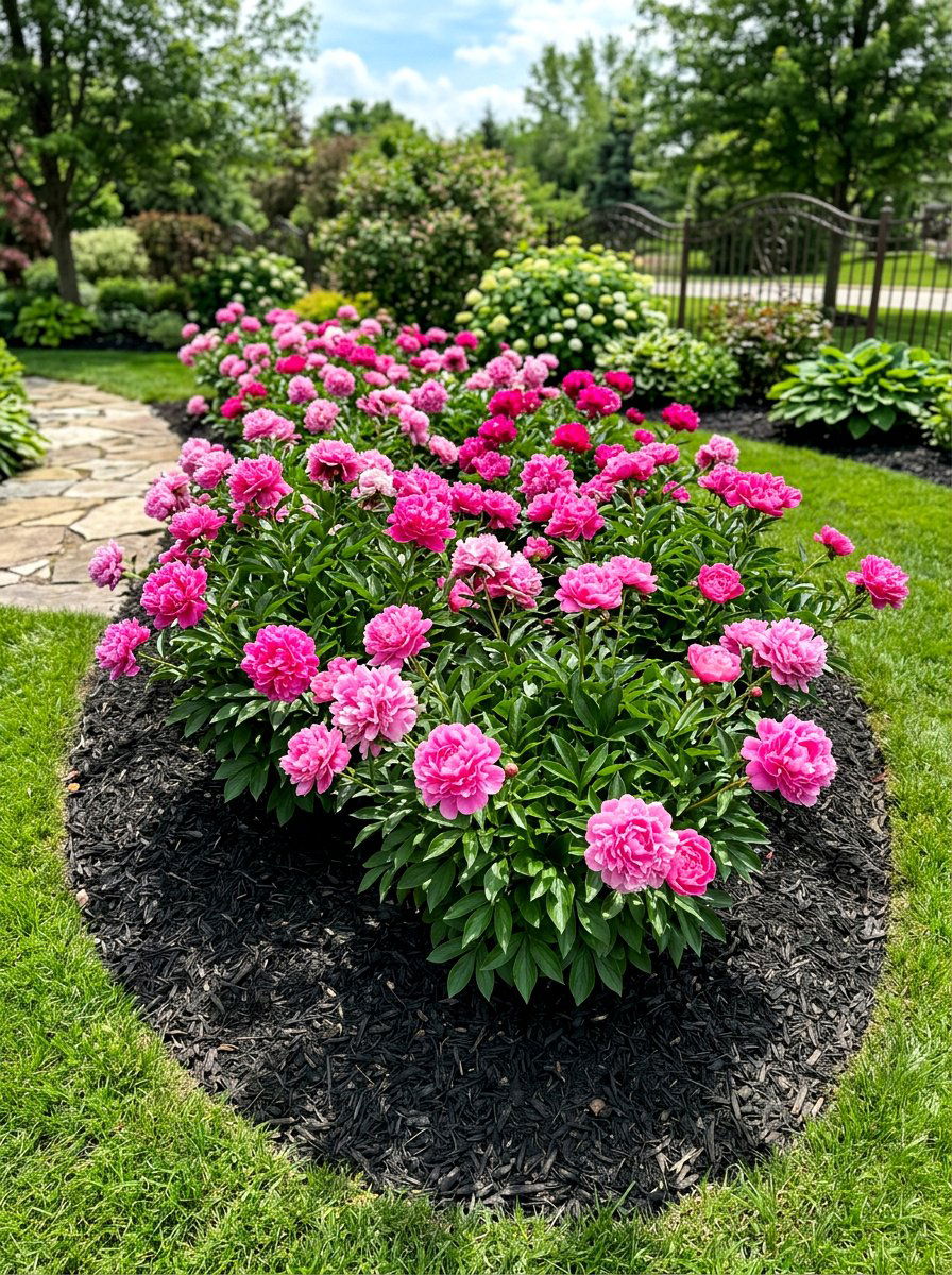 Peony Bed With Mulch - 30 peony garden bed ideas