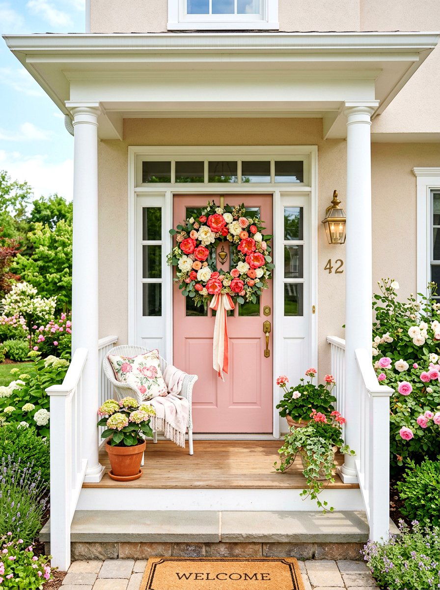 Peony Blossom - 30 summer wreath ideas