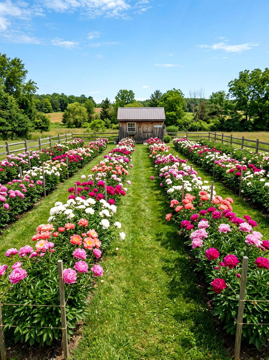 Peony Cutting Garden - 30 peony garden ideas