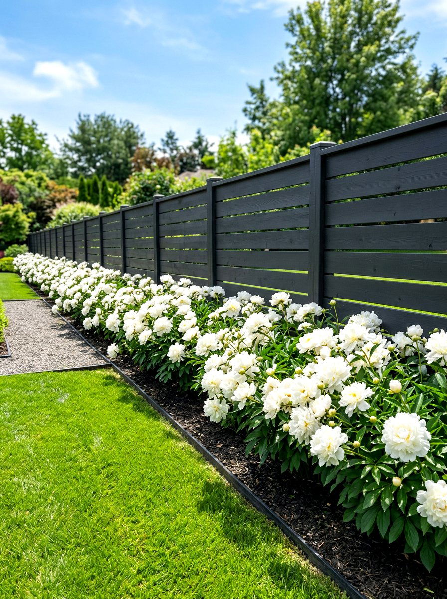 Peony Garden Fence - 30 peony garden ideas