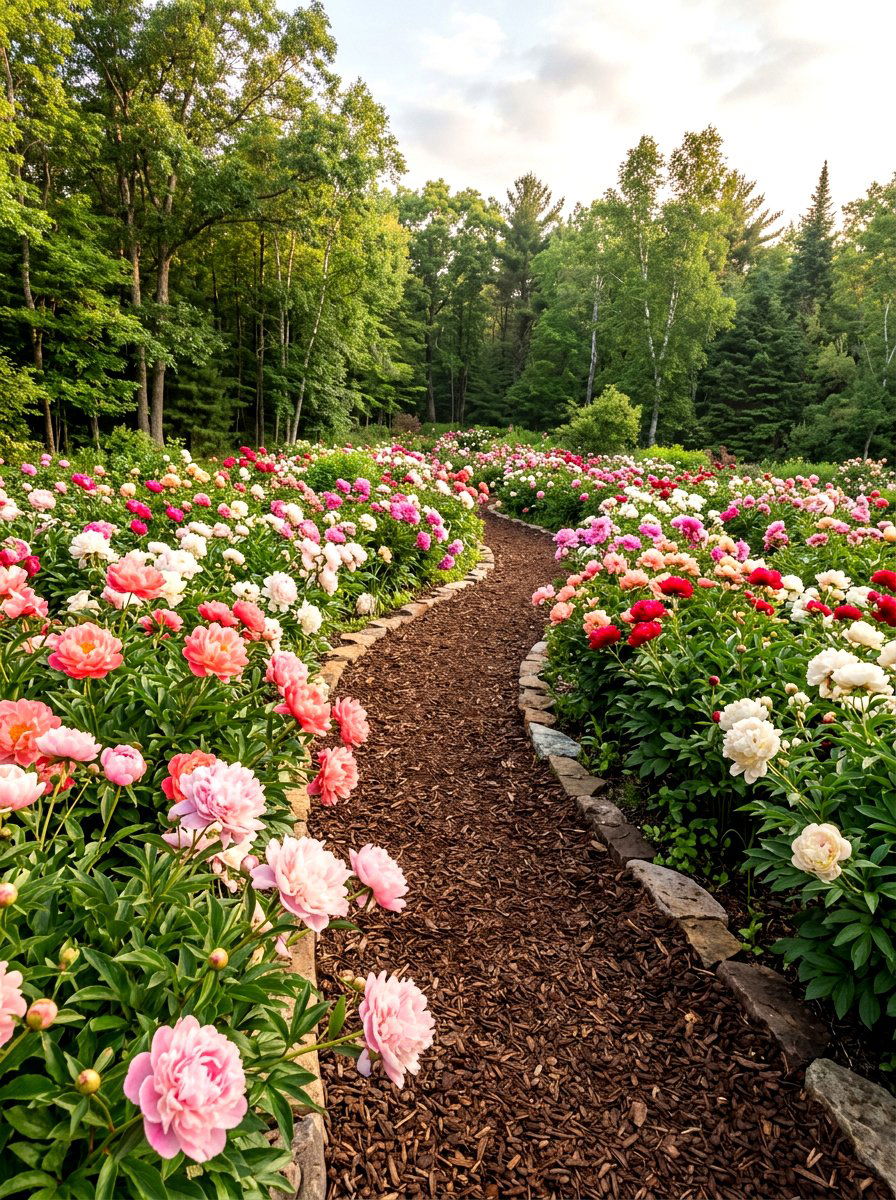 Peony Garden Path - 30 peony garden ideas