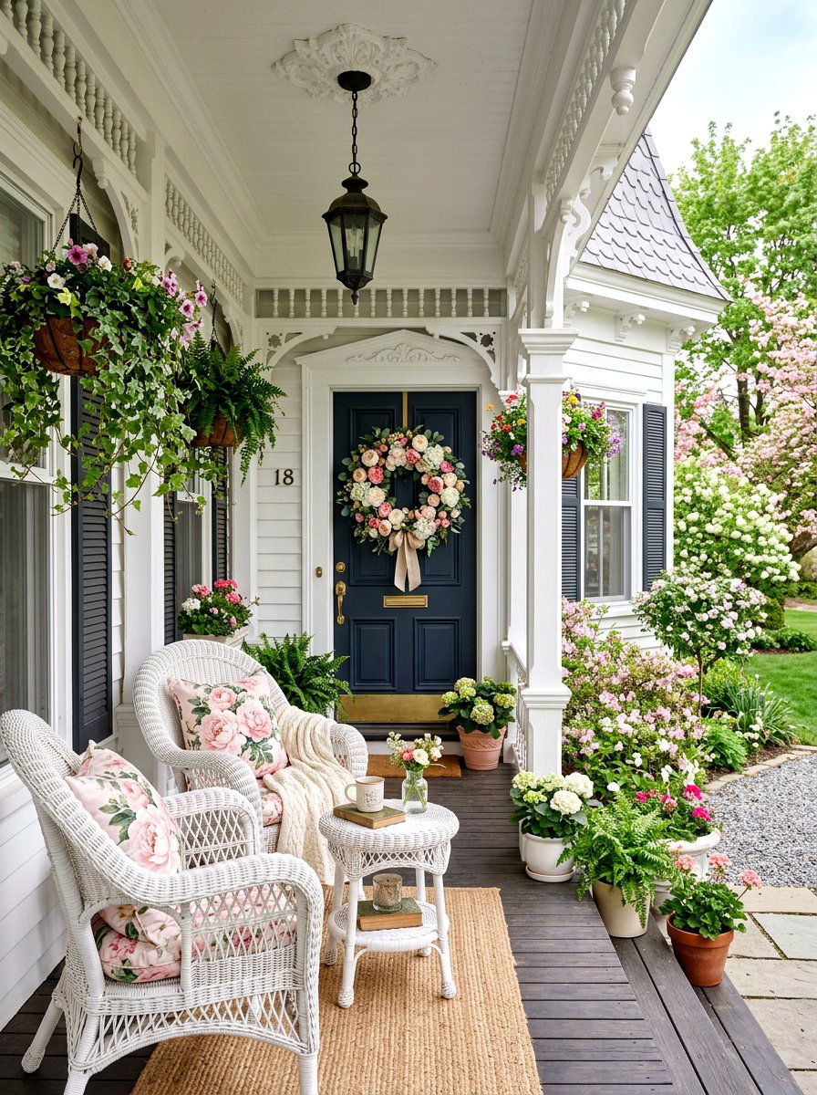 Peony floral wreath - 30 exterior wreath display ideas