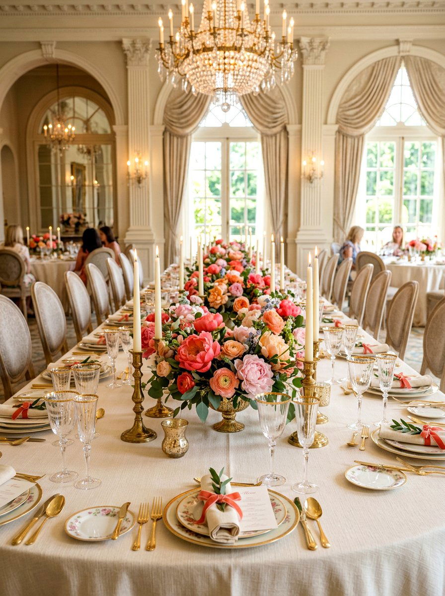 Peony garden arrangement - 30 garden inspired tablescape ideas