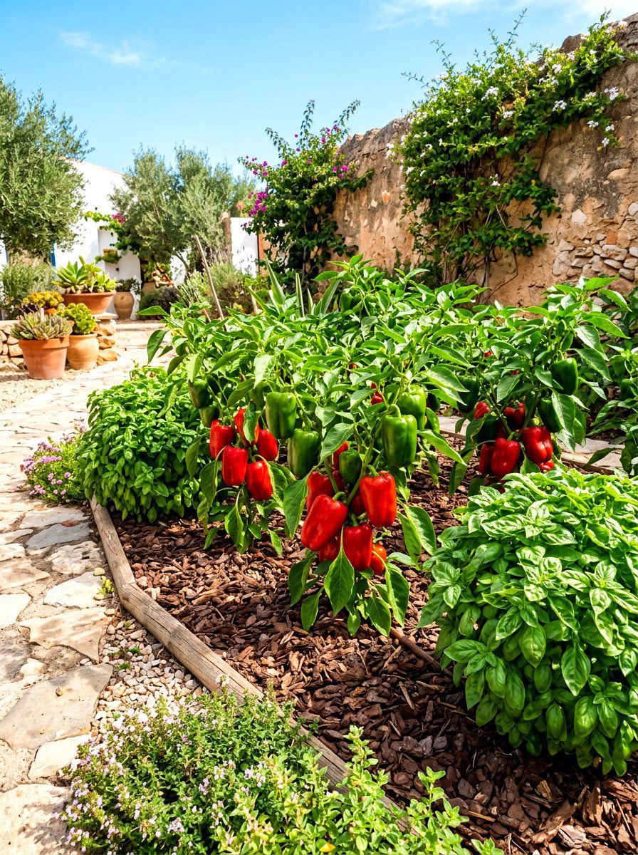Pepper and basil planting guide - 30 vegetable garden companion planting ideas