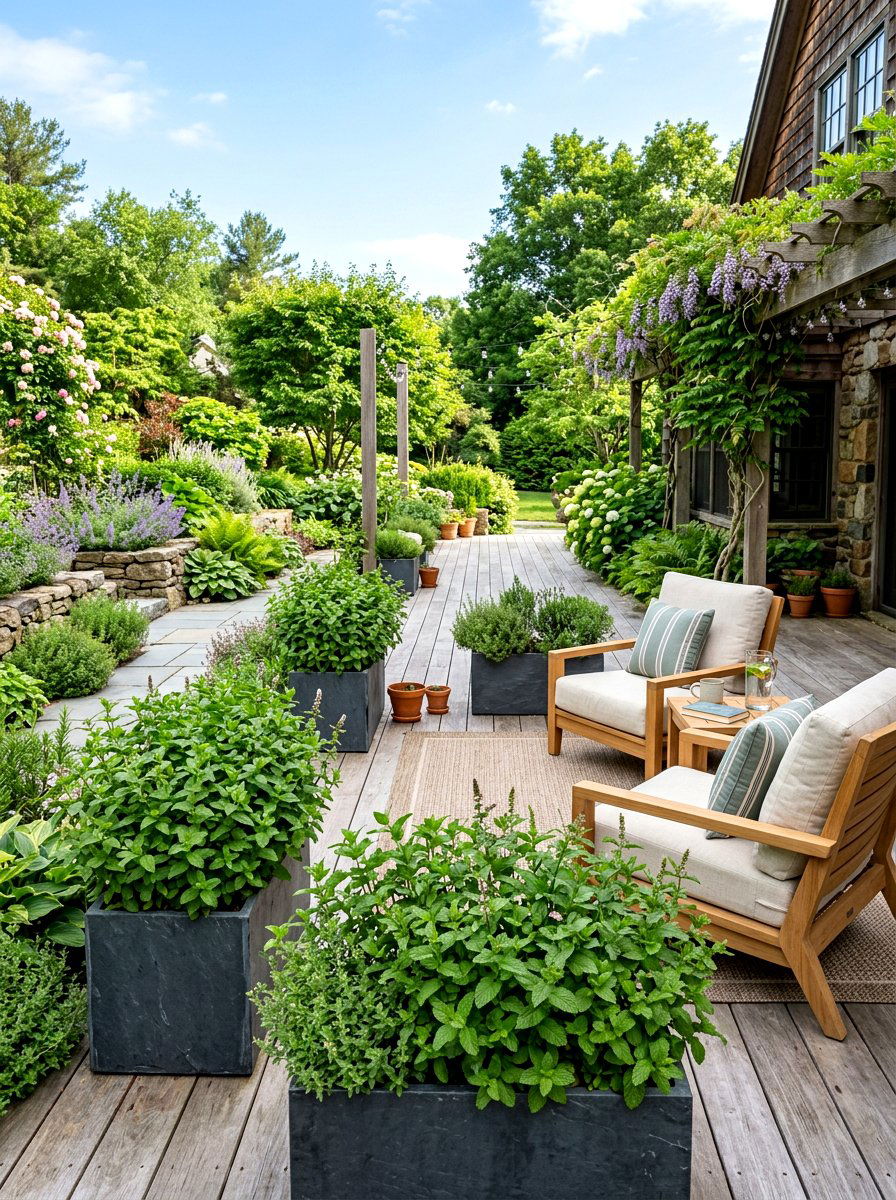 Peppermint Patio Garden - 30 tea herb garden ideas