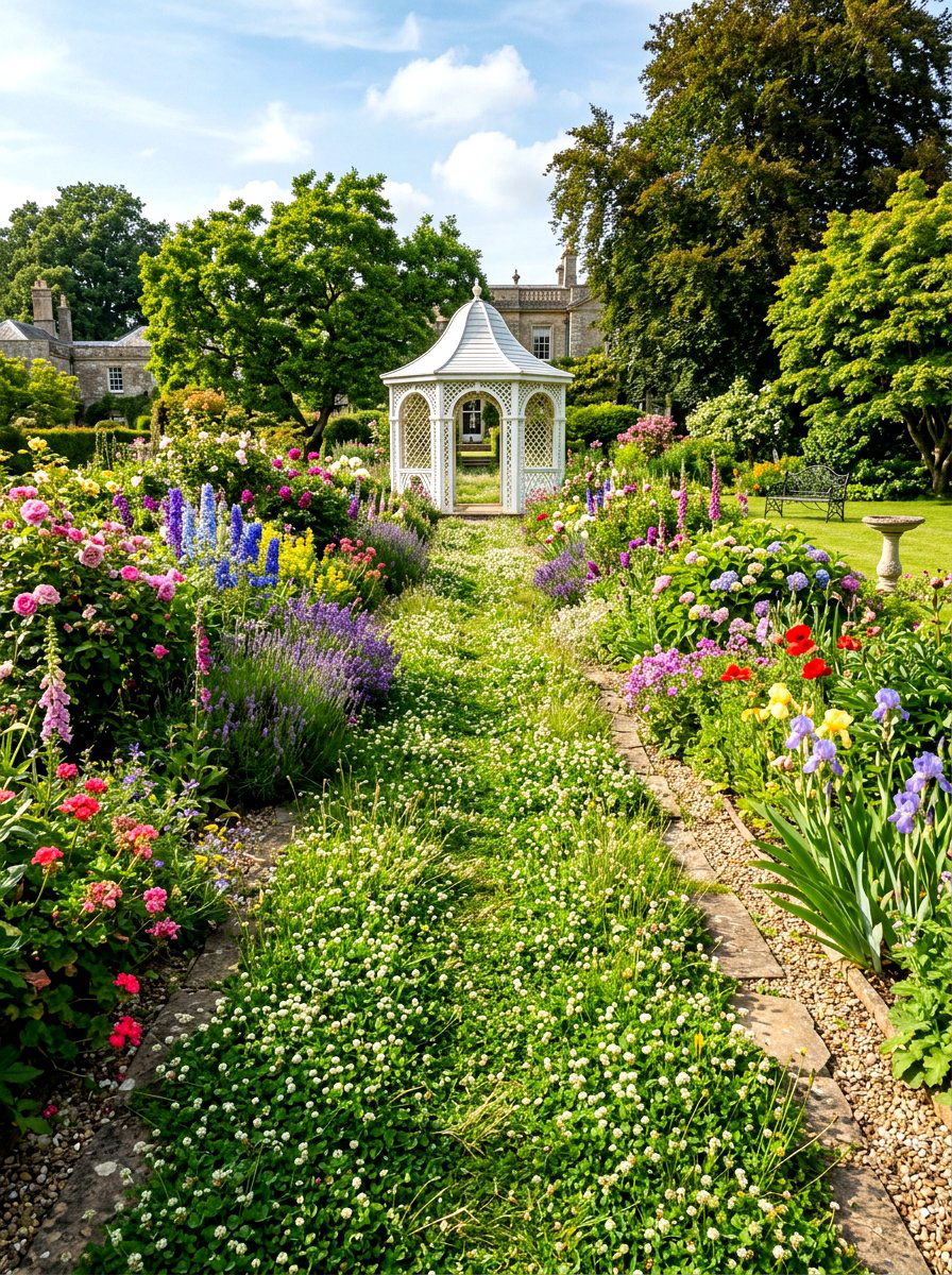 Perennial Clover Walkway - 30 clover backyard ideas