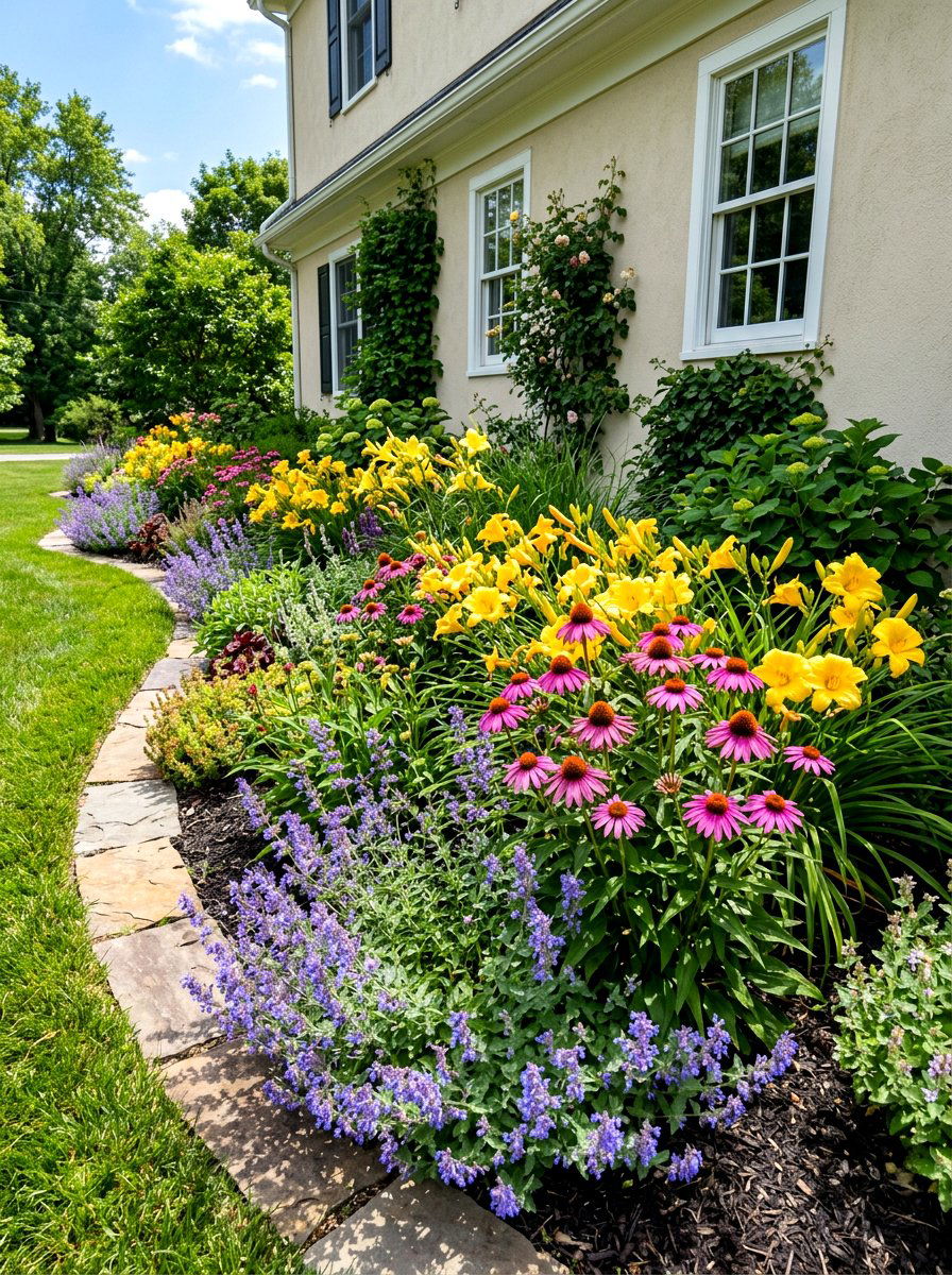 Perennial Flower Bed Edging - 30 front yard border ideas