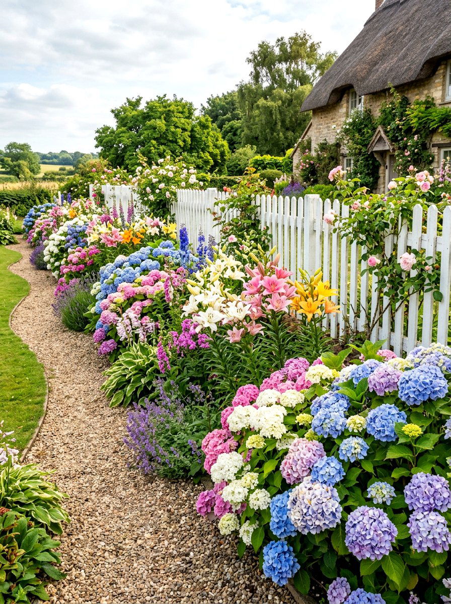 Perennial Flower Border - 30 no mow lawn garden ideas