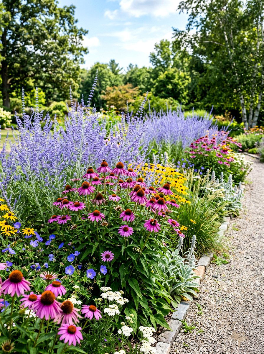 Perennial Flower Border - 30 utility box cover ideas