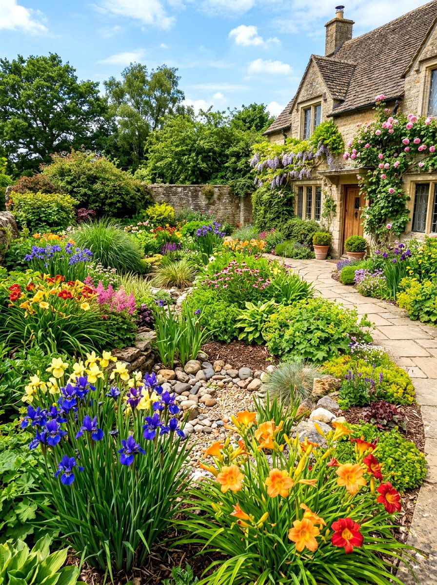Perennial Flower Rain Garden - 30 rainwater garden ideas