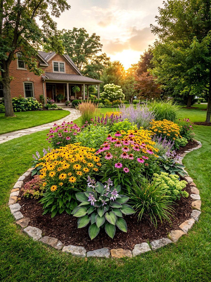 30 Front Yard Island Bed Ideas: Make a Stunning Focal Point
