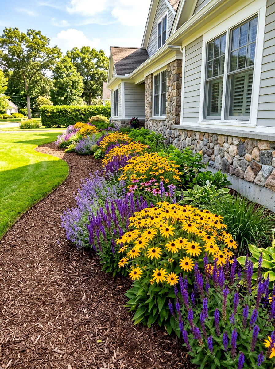 Perennial Garden Borders - 30 curb appeal ideas for small homes
