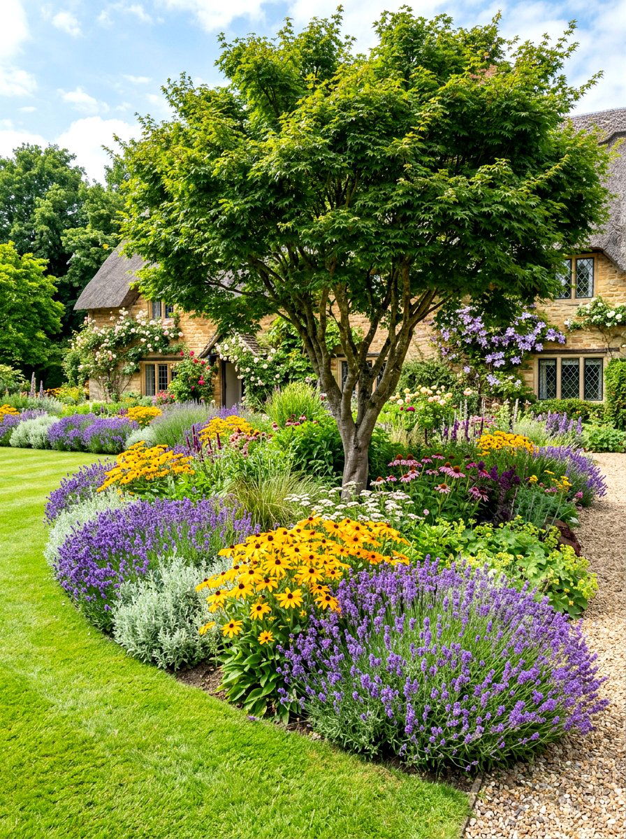 Perennial Garden Edge - 30 tree border landscaping ideas