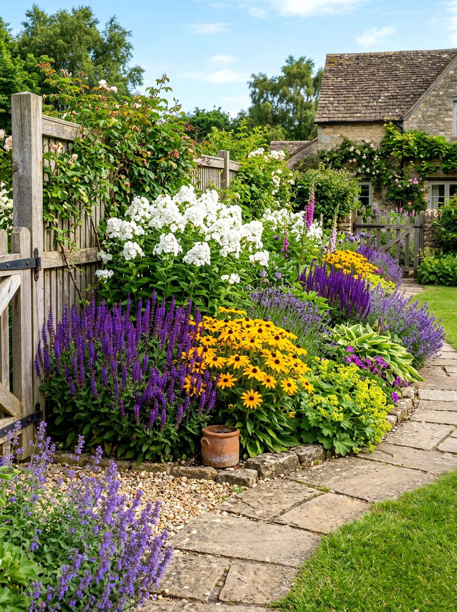 Perennial corner garden - 30 corner flower bed ideas