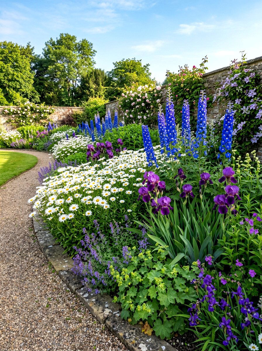 Perennial flower bed - 30 cottage cutting garden ideas