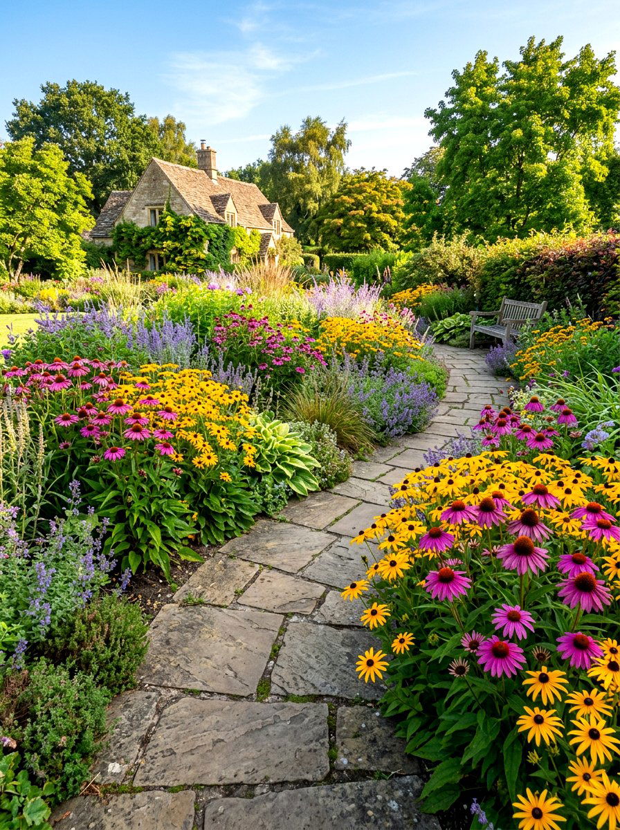 Perennial flower bed - 30 front path flower bed ideas