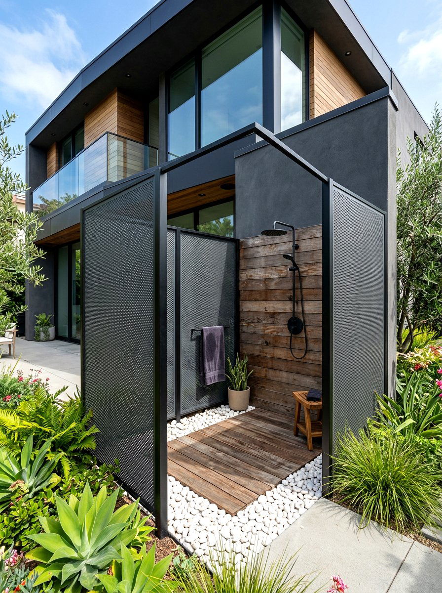 Perforated Aluminum Panel - 30 decorative privacy screen ideas