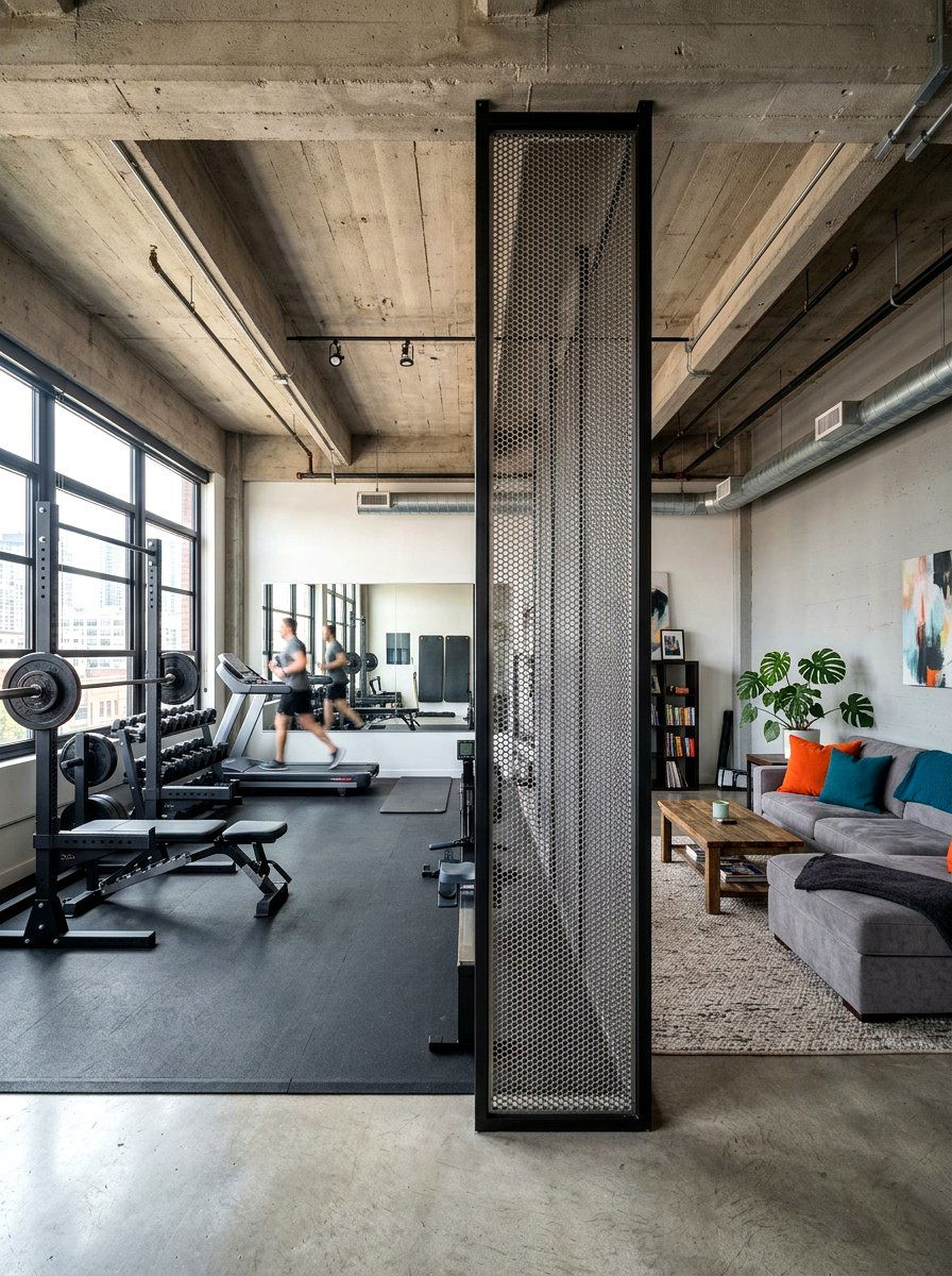 Perforated Metal Room Divider - 30 partial wall room divider ideas