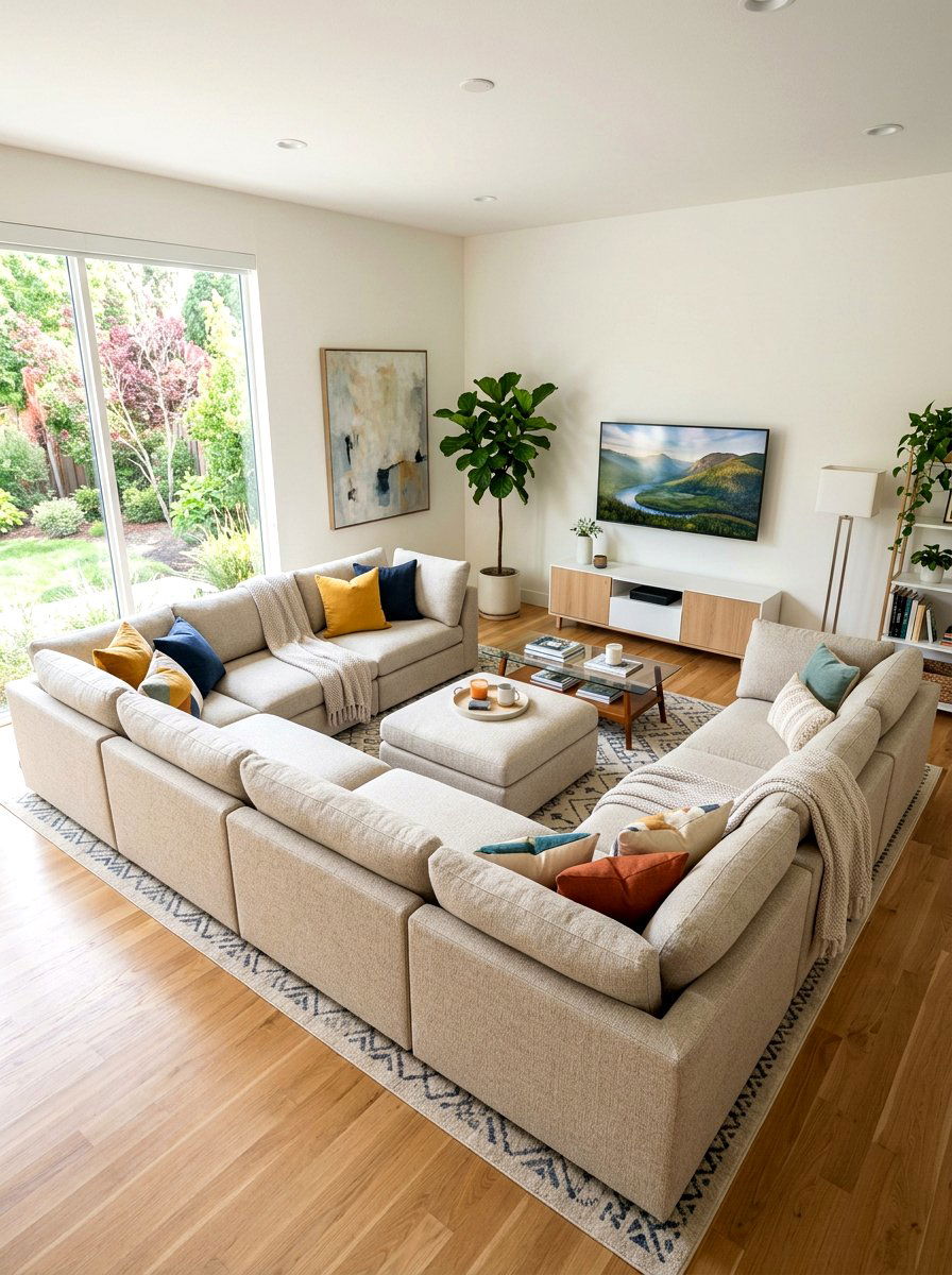 Performance Fabric Pit Sectional - 30 pit sofa living room ideas
