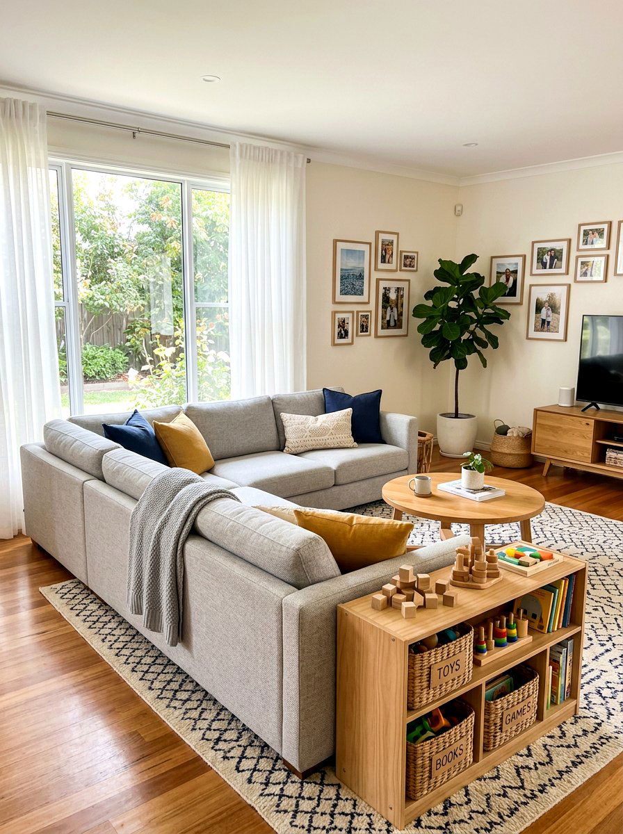 Performance Fabric Sectional - 30 family room sectional ideas