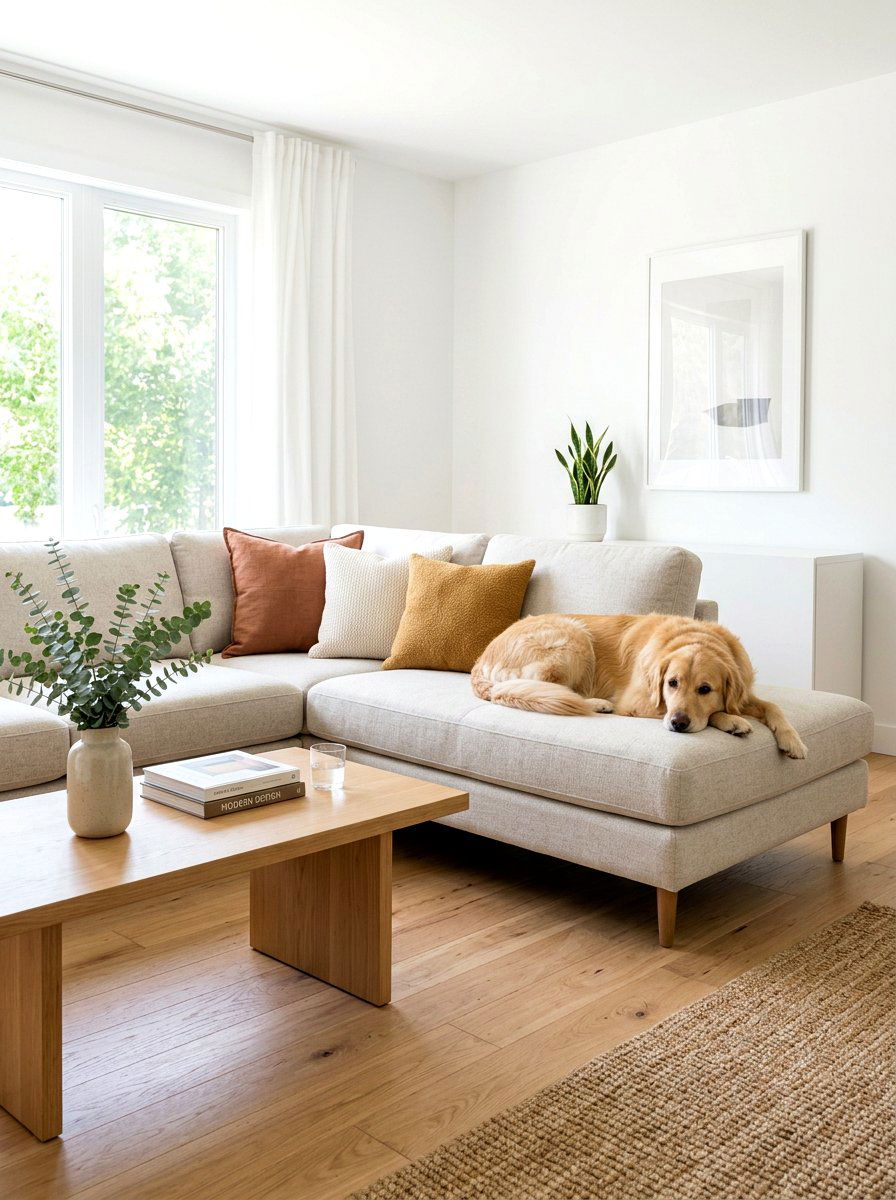 Performance Fabric Sofa - 30 pet friendly sofa styling ideas