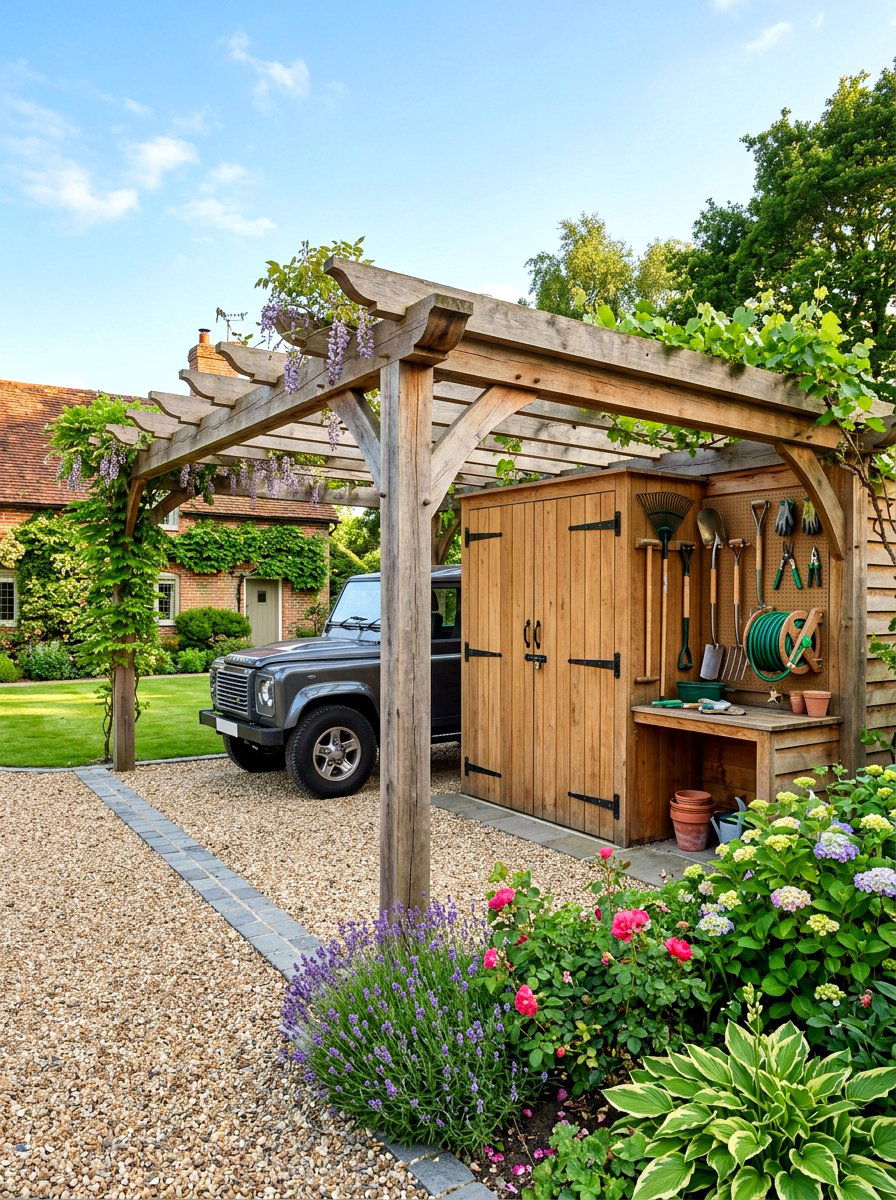 Pergola Carport With Storage - 30 pergola carport ideas
