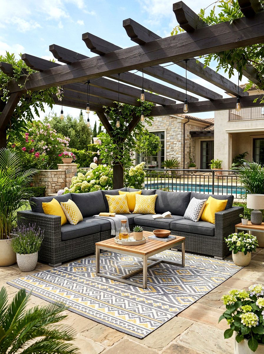 Pergola Corner Sectional - 30 pergola decorating ideas