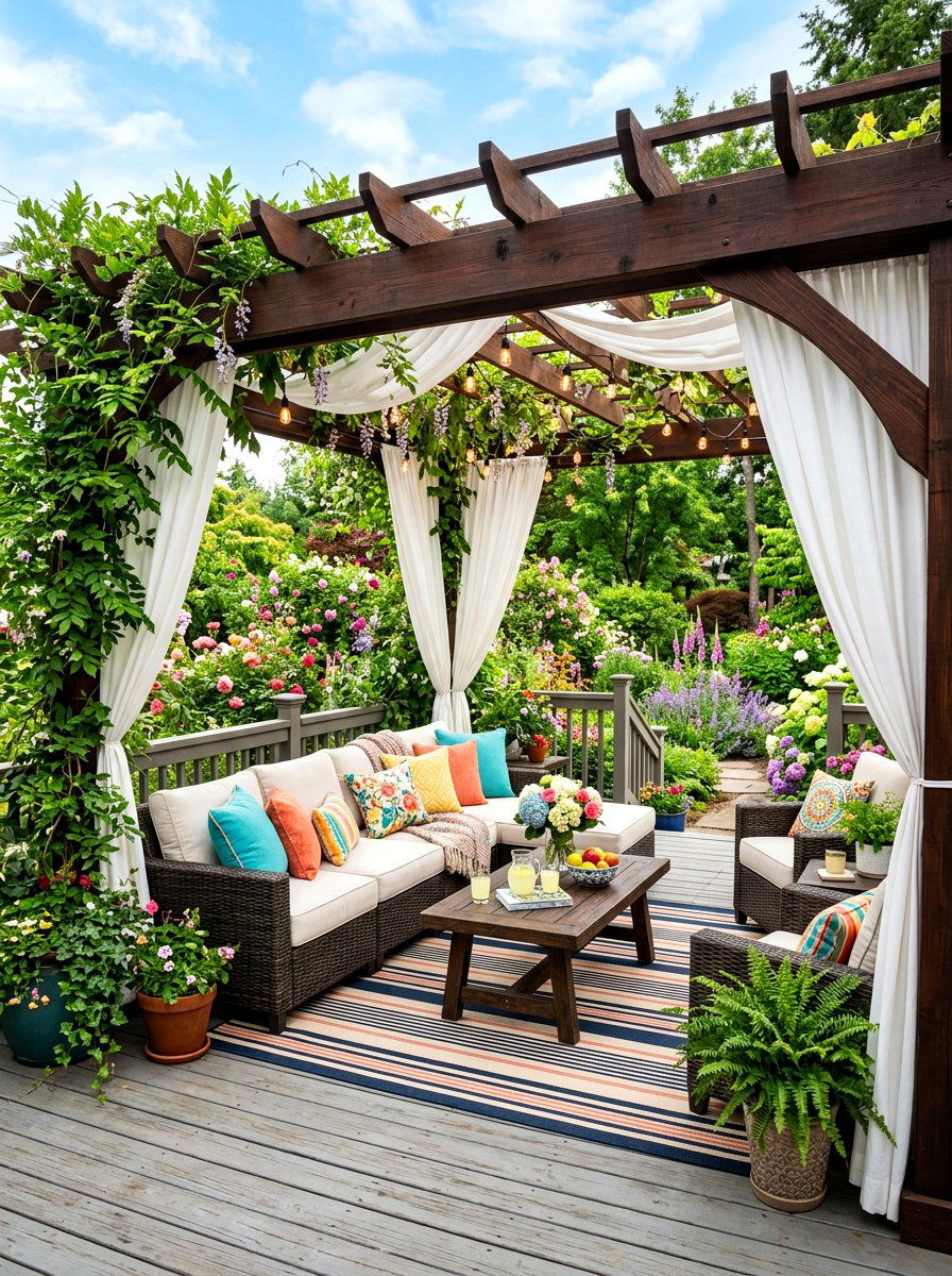 Pergola Deck - 30 backyard deck ideas