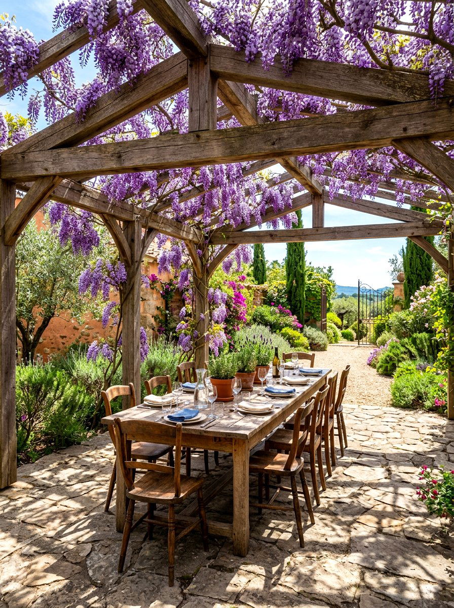 Pergola Dining Space - 30 indoor outdoor breakfast room ideas