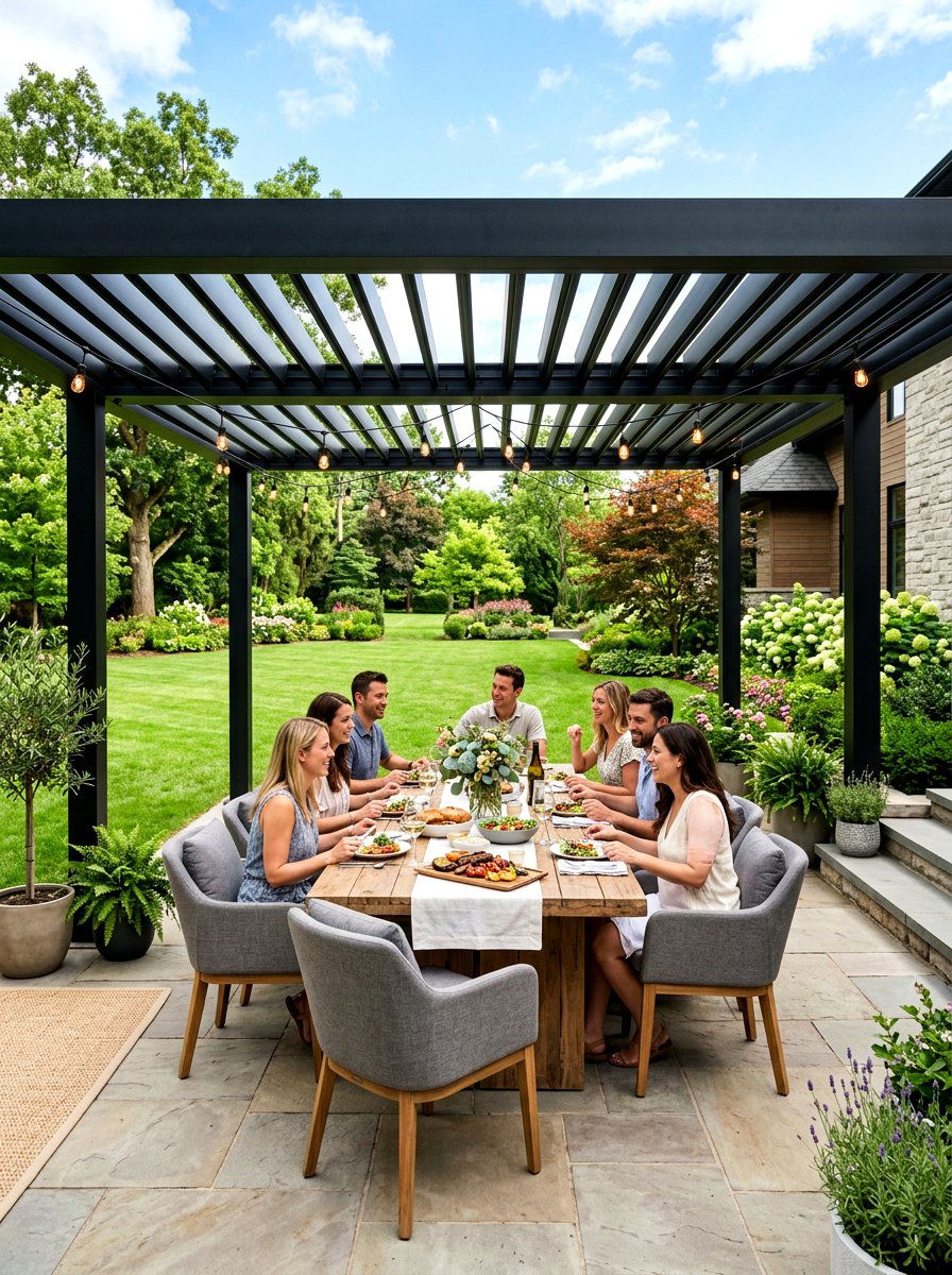 Pergola Dining - 30 resort patio ideas
