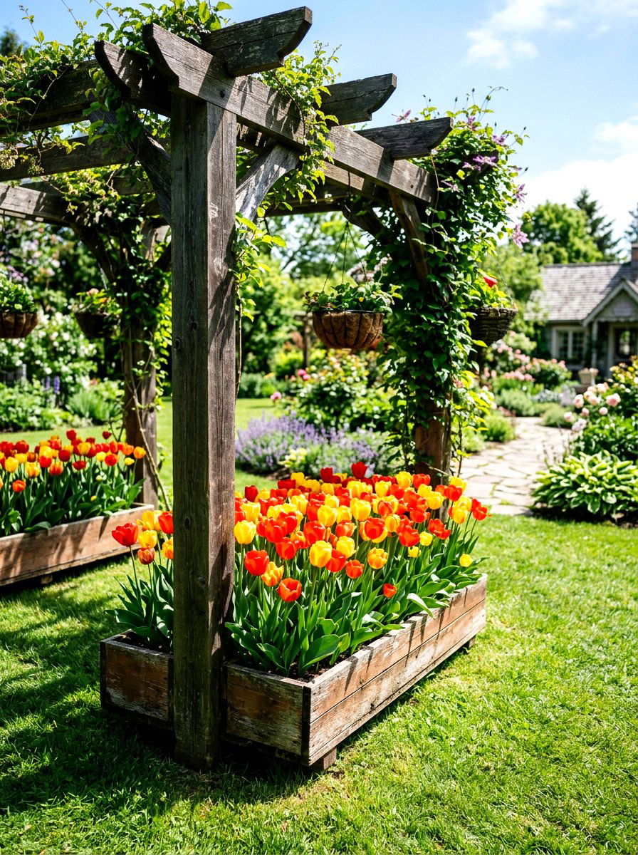 Pergola Flower Boxes - 30 pergola decorating ideas