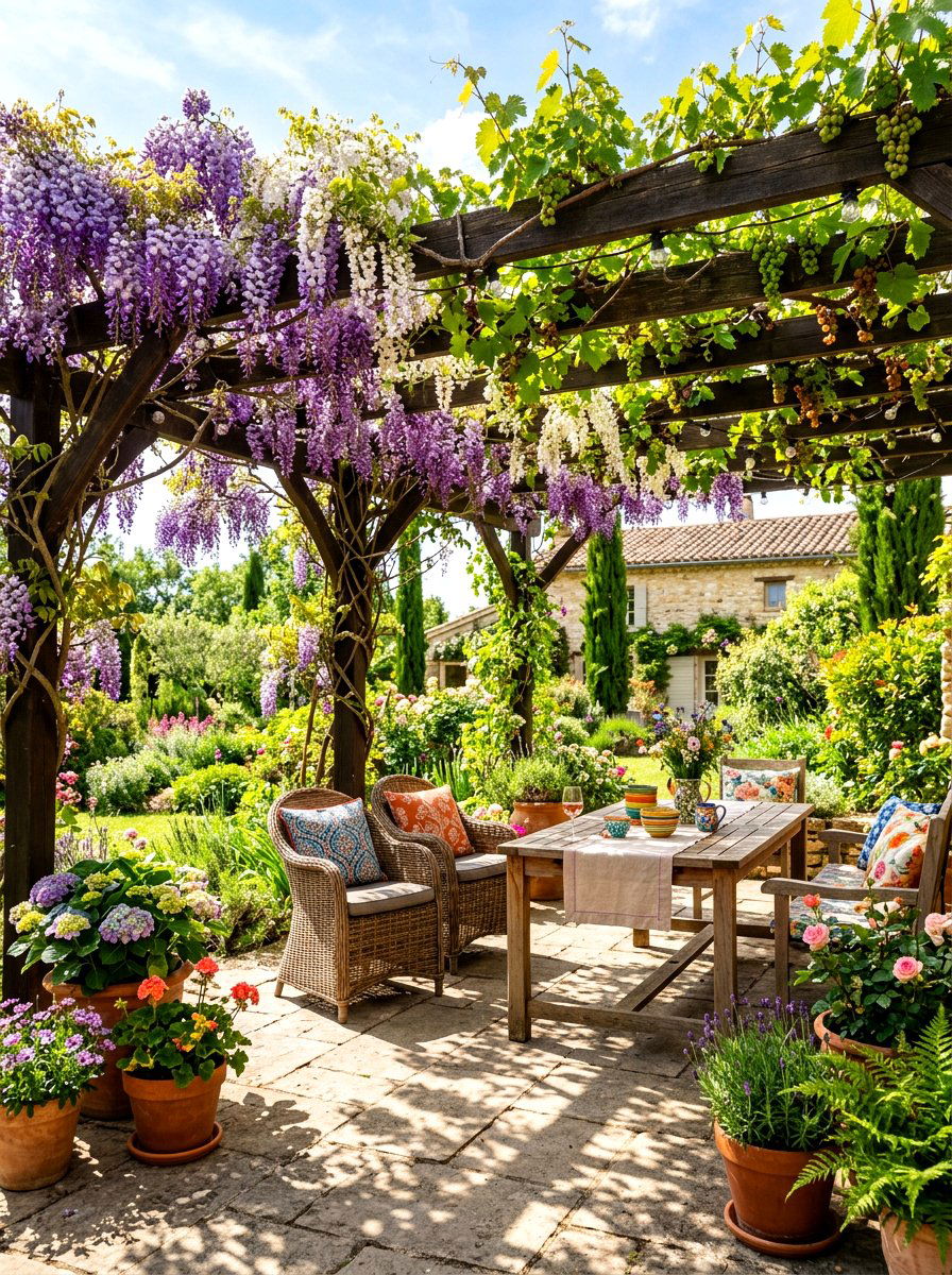 Pergola Hanging Vines - 30 vertical garden ideas