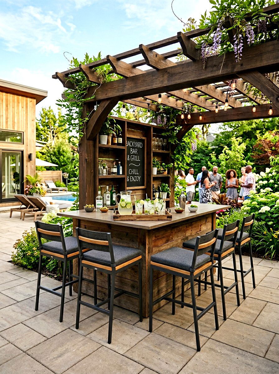 Pergola Outdoor Bar - 30 pergola decorating ideas