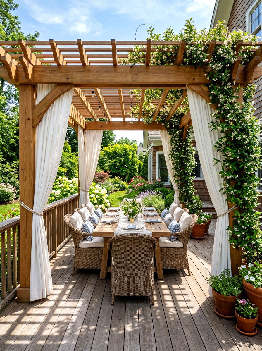 Pergola Over Deck - 30 rooftop garden ideas