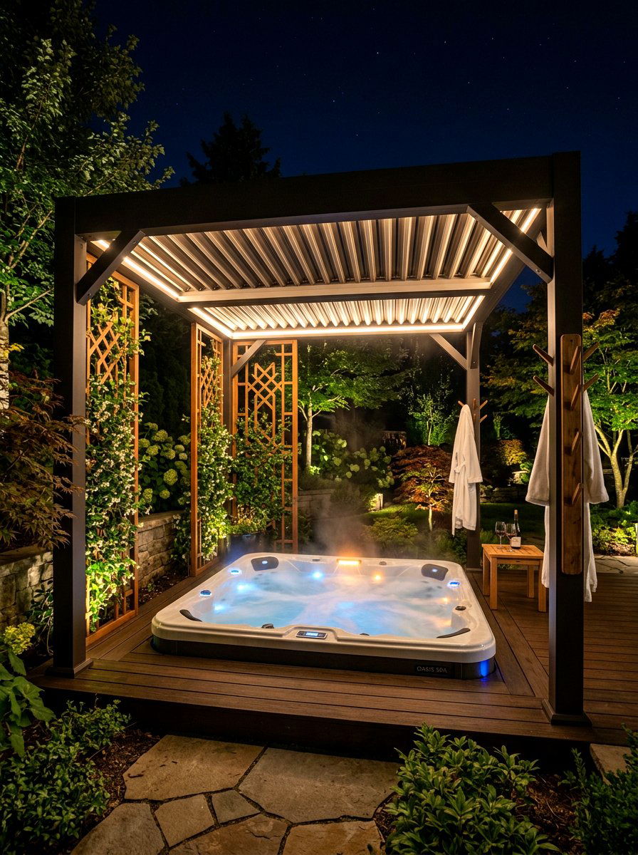 Pergola Over Hot Tub - 30 freestanding pergola ideas