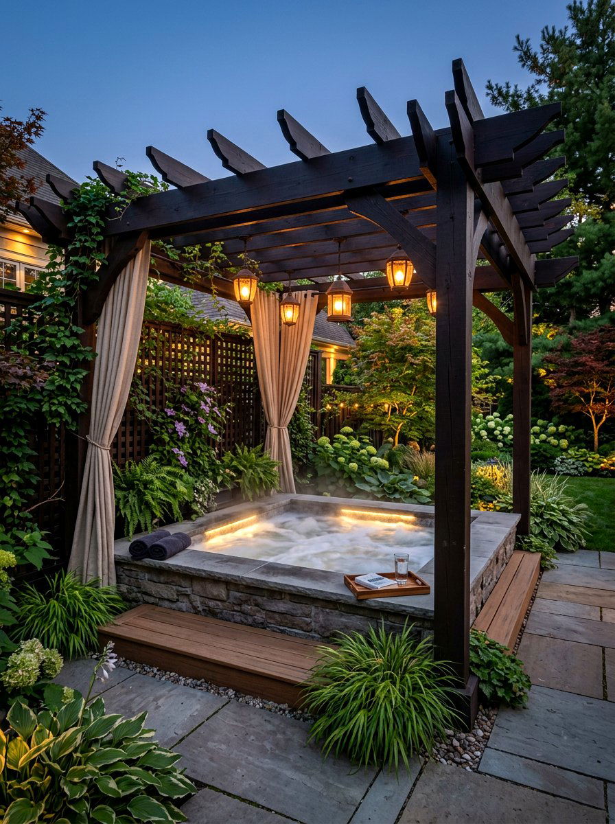 Pergola Over Hot Tub - 30 backyard pergola ideas
